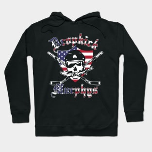 Skull flag american band punk Hoodie